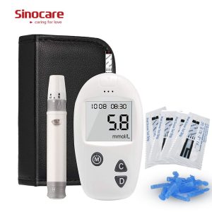 Sinocare Safe Accu CE Blood Gluocse Meter 25 Separated Test Strips Lancets Glucometer Kit